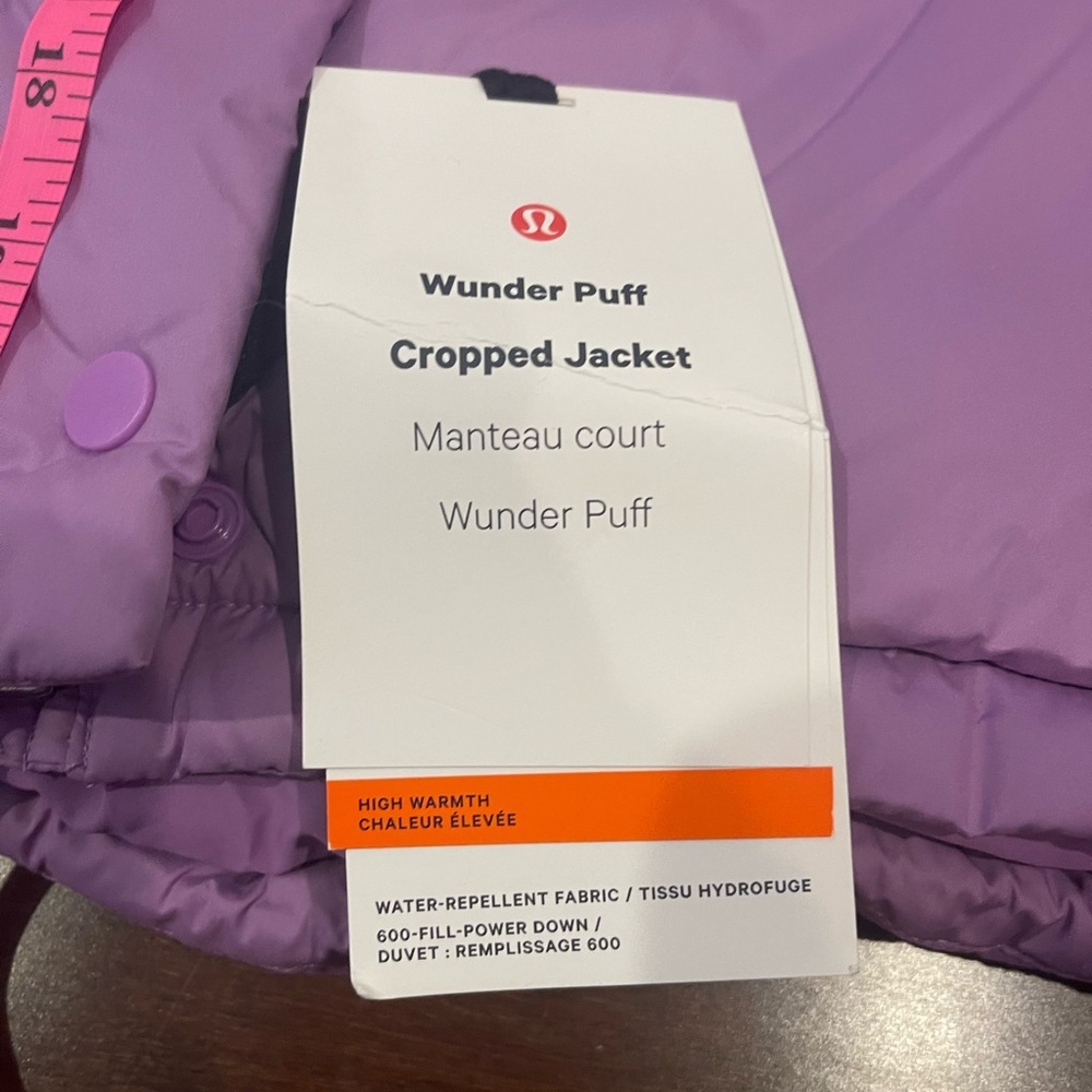 ***SOLD***donot purchase NWT LULULEMON WUNDER PUFF PURPLE LIGHT***SOLD*** - Picture 5 of 14